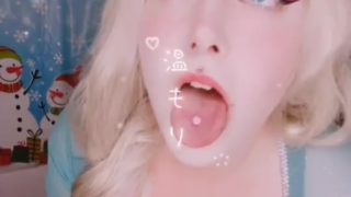 Ahegao Elsa Costume play orgasm from quick electro-hitachi