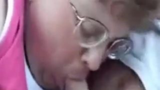 Fats outdated girl sucking a dick